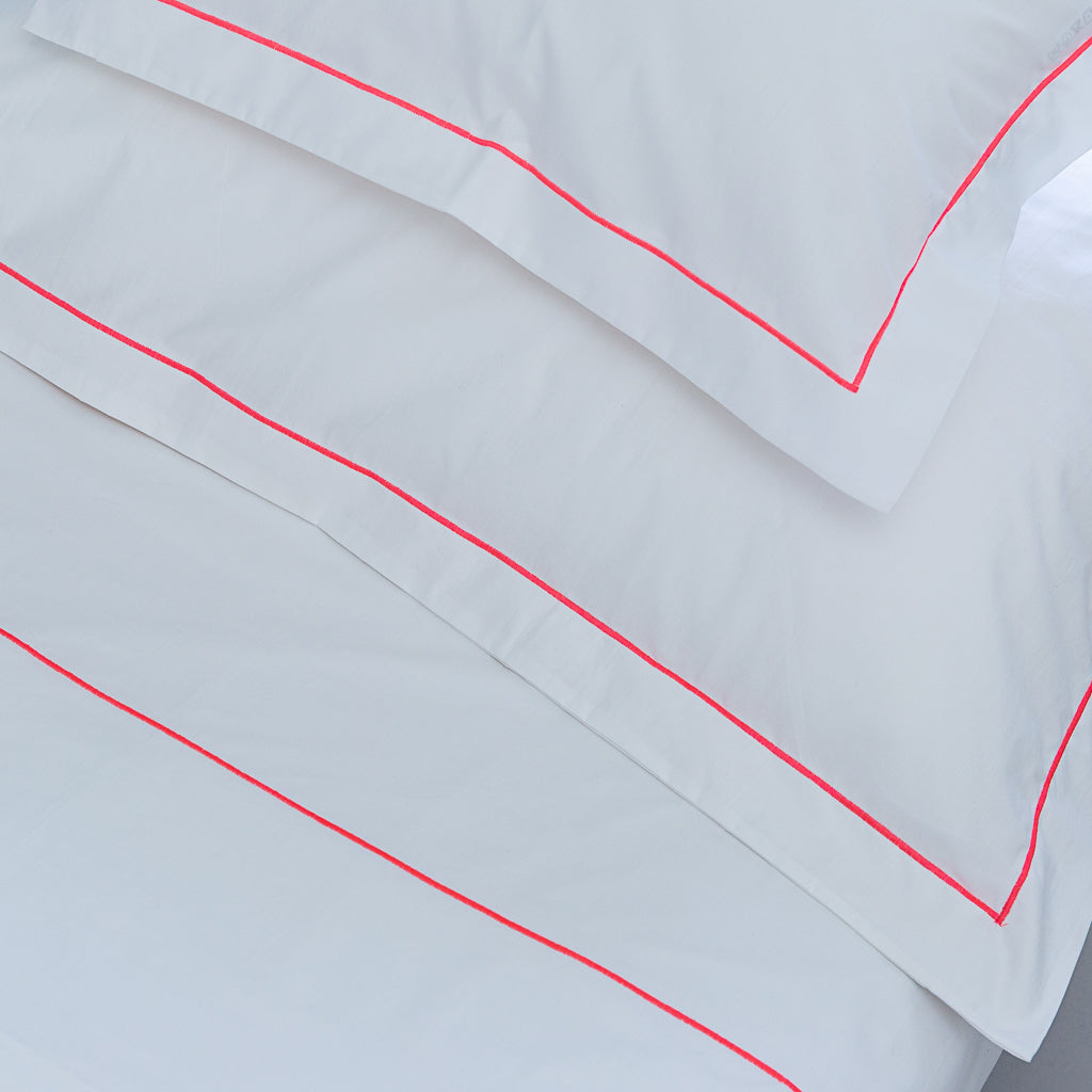 Neon Straight Stitch Flat Sheets