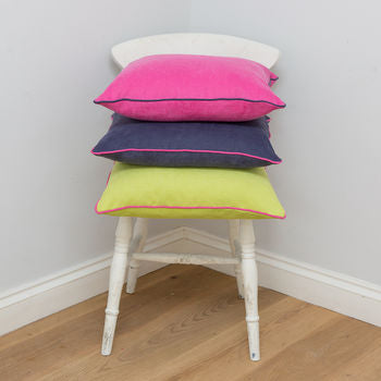 Piped Linen Union Cushions
