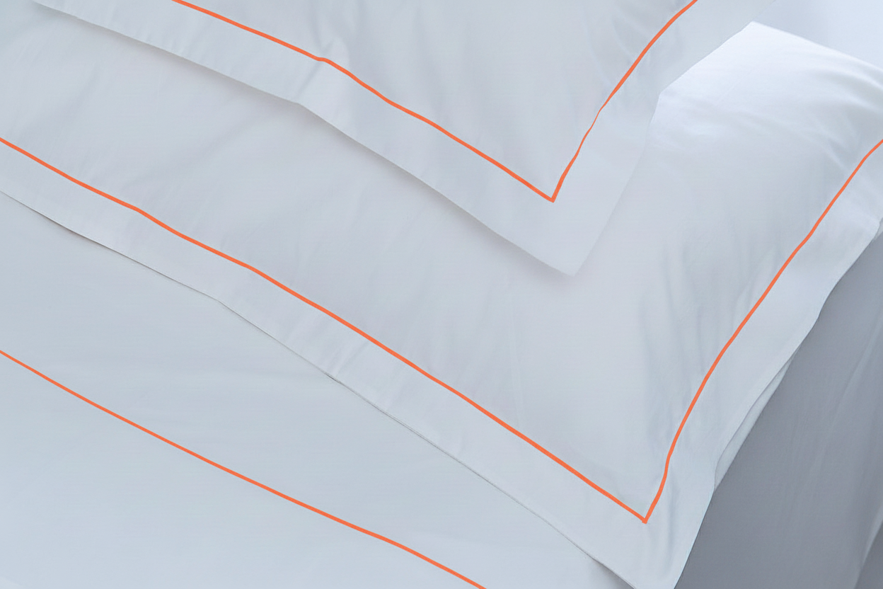 Neon orange bedding matching photo